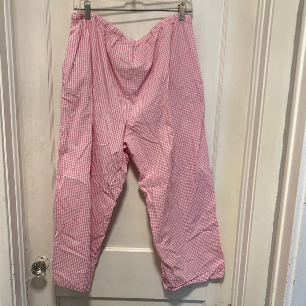 The Cat’s Pajamas Pink Gingham Drawstring Lounge Pants X-Large - Picture 7 of 8